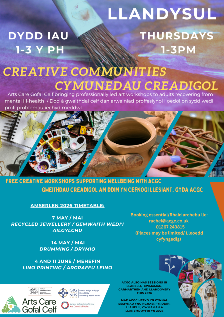 ACGC LANDYSUL Creative Communities May and June 2026