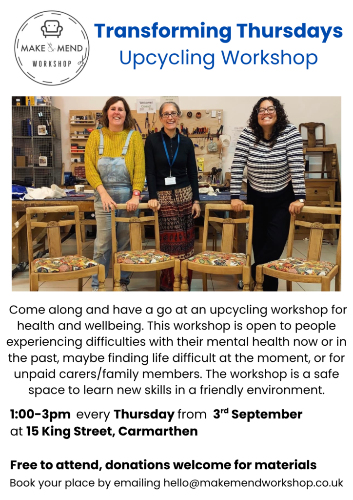 Make & Mend Workshop 3rd Sept 2026